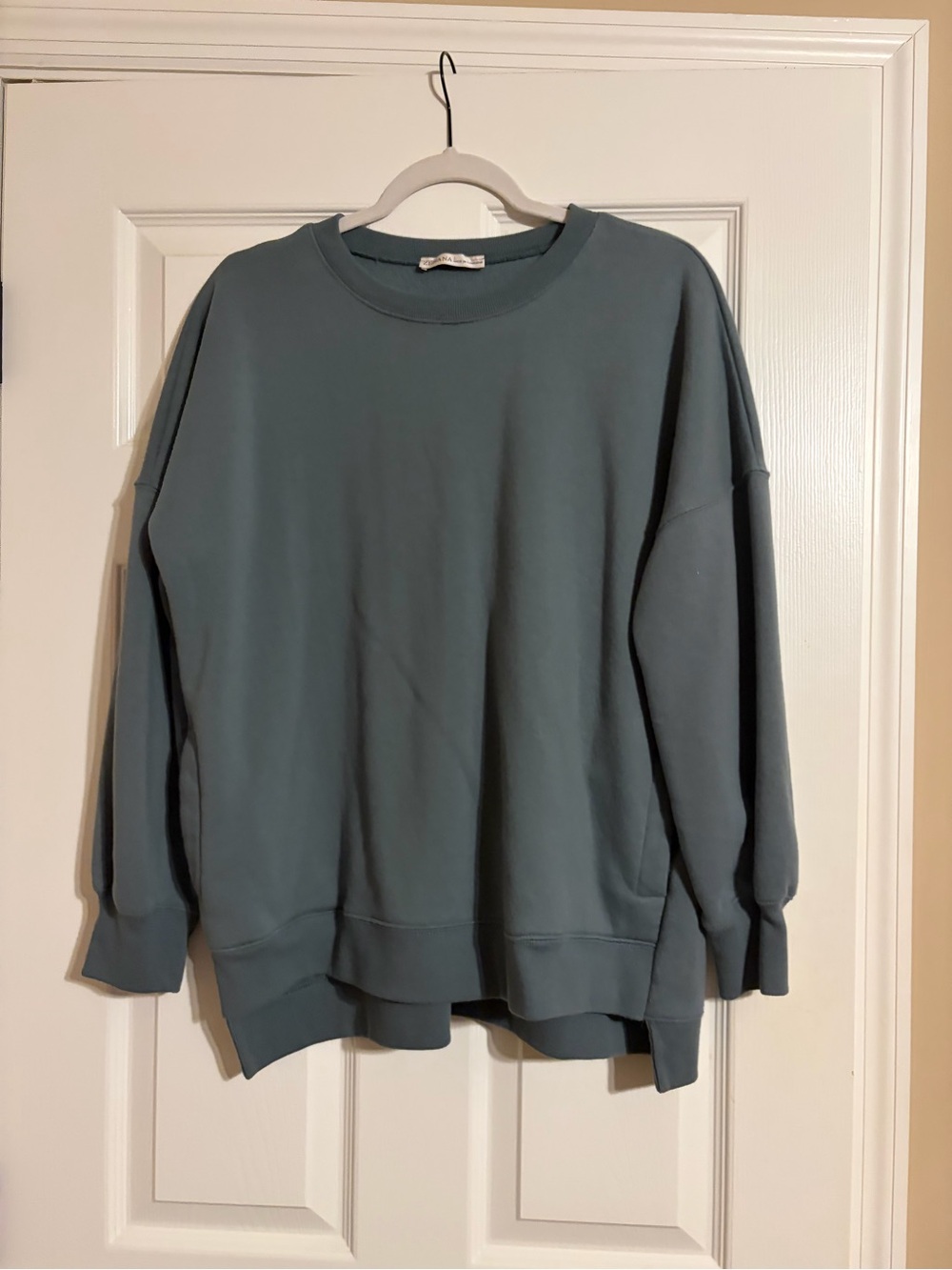 Zenana Outfitters Crewneck Sweatshirt - Slate Green